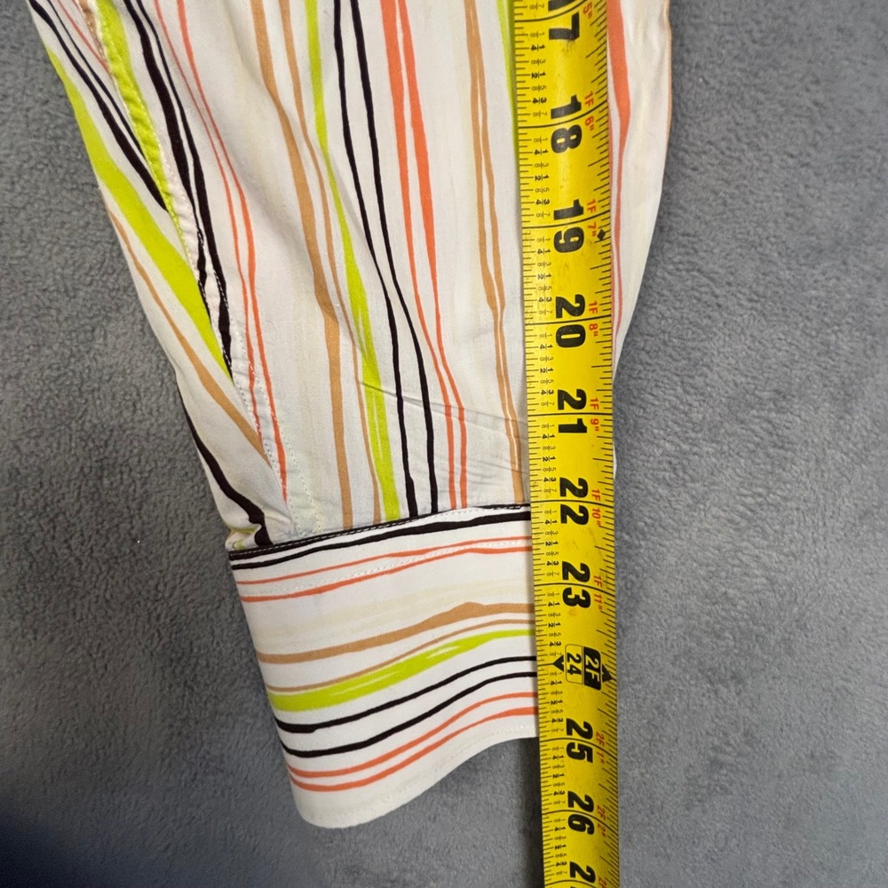 Rocawear Mens 3XL Button Down Shirt Multi Color Stripe Long Sleeve Cotton Y2K - Picture 7 of 9